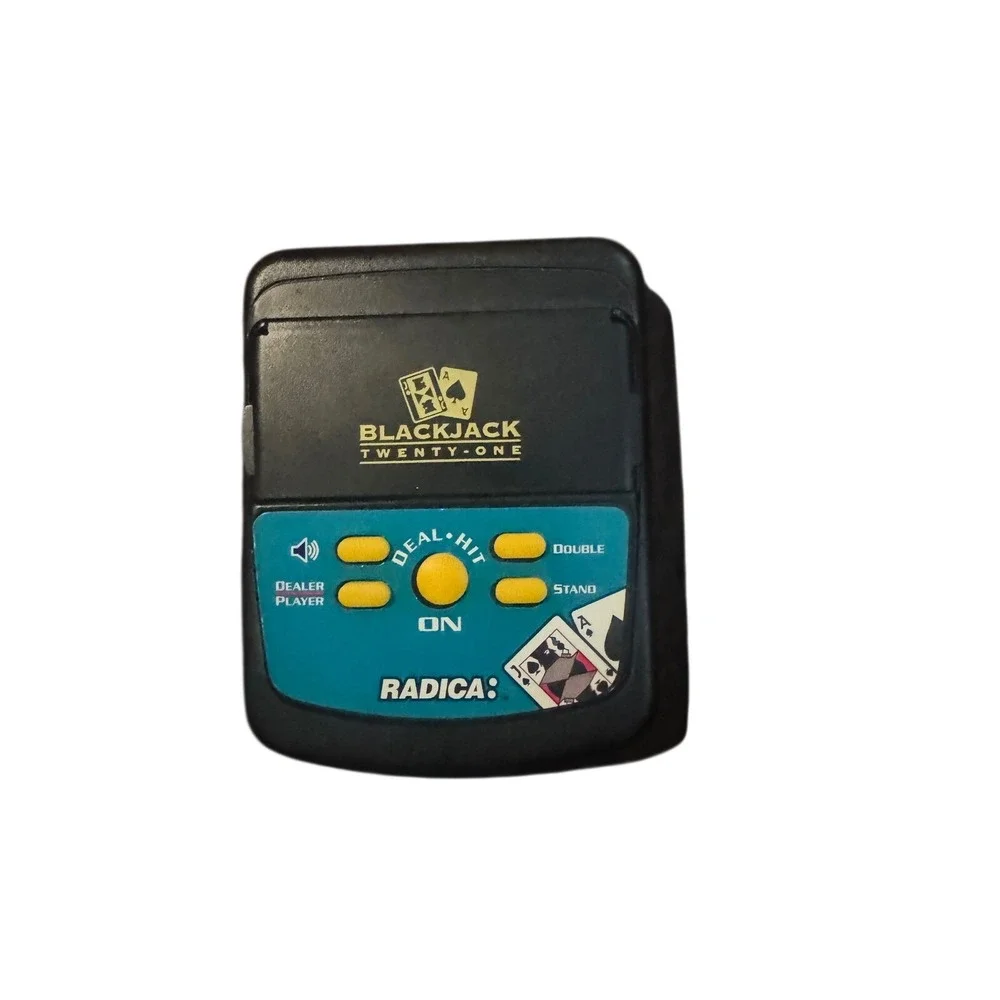 Vintage Blackjack 21 Handheld Electronic Tabletop Card Dealer Video Game Radica
